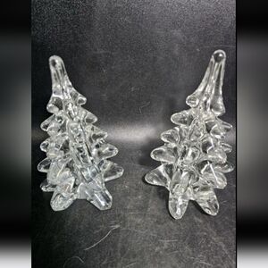 Unique Vintage‎ Clear Glass Tree Accents